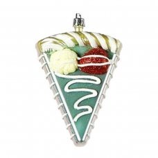 Χριστουγεννιάτικο Κομμάτι Τούρτας Μπλε (11 cm)